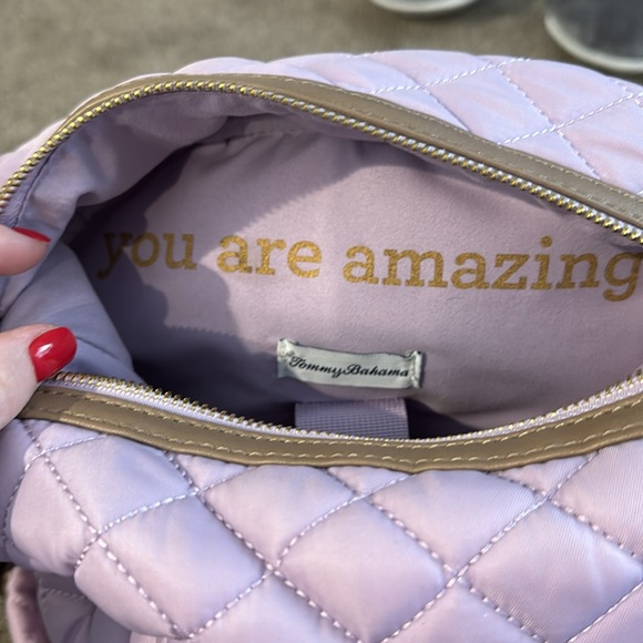 Tommy Bahama Quilted Backpack in purple/lavender - Picture 5 of 6